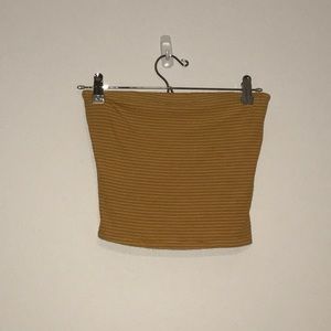 American Eagle Yellow Striped Tube Top